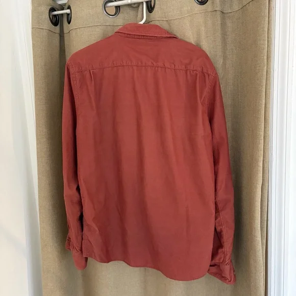 Faherty Rust Button-Up Corduroy Shirt - Picture 3 of 3